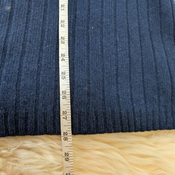 Vintage The North Face Made in Hong Kong Wool Sweater Navy Blue Men Size Large - Picture 7 of 9